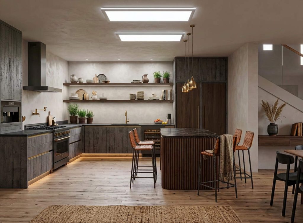 Chytrý stropní LED panel Sunea | 1796 x 597 mm