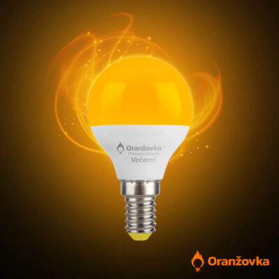 LED žárovka ORANŽOVKA bez modrého světla E14 6W 1600K
