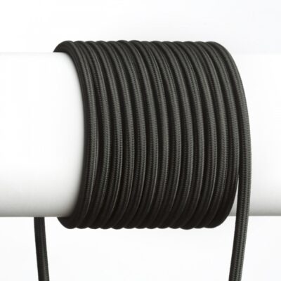 Textilní třížilový kabel 3x0,75mm2 černý