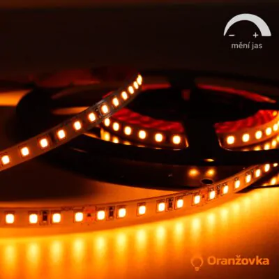 Večerní LED pásek ORANŽOVKA bez modrého světla 1600K 10W/m
