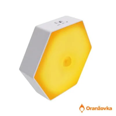 Noční světlo ORANŽOVKA1 bez modrého světla s pohybovým senzorem