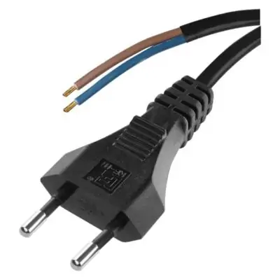 Flexo šňůra PVC 2×0,75mm2 černá barva